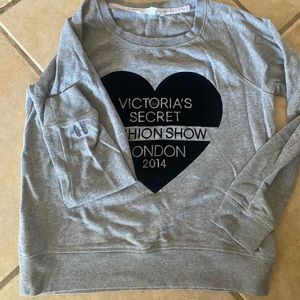 Gray Victoria secret sweatshirt